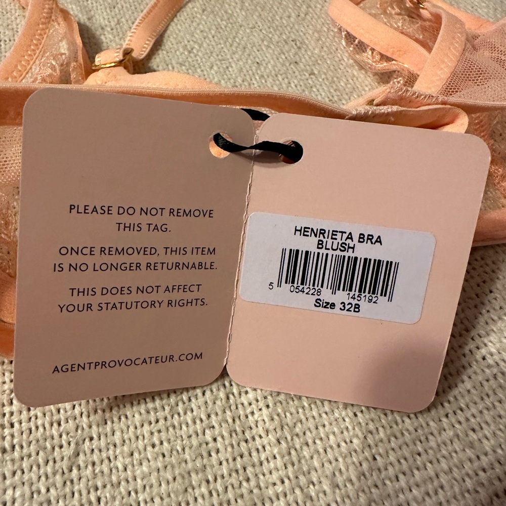 Agent Provocateur Blush Lace Bra Set - Picture 9 of 10